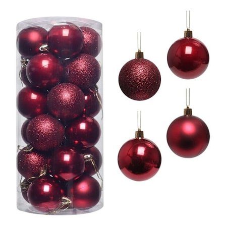 Julgranskulor 8 cm/24 tunna julgranskulor, runda, julgransdekoration, present, dekorativa hängande ornament färgglada