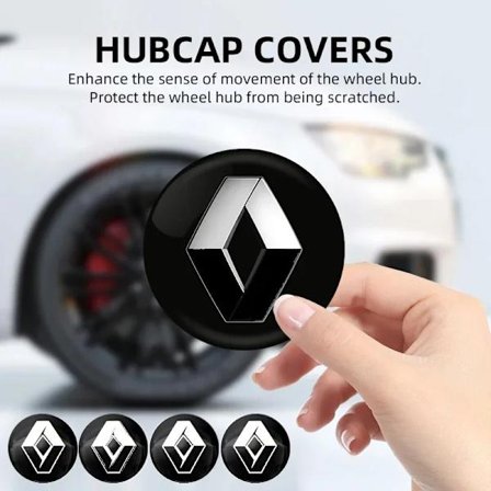 Navkapsel Felgdeksel Emblem Klistremerke Renault Oke Goo 2 Koleos 1 Modus Kadjar Captur Megane 1 2 3 4 56mm 4 stk