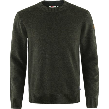 Fjällräven Övik Round-neck Trøje L - male - Dark Olive - Trøjes & knitwear