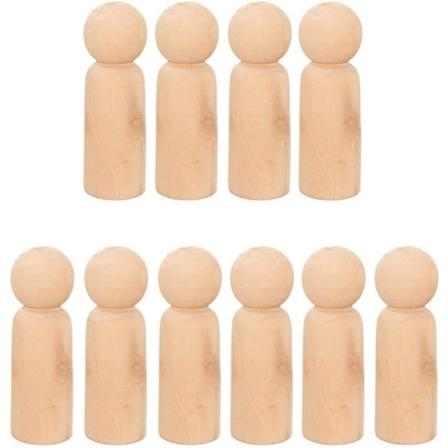 healifty 10 kpl Puinen Hahmoja Puuhahmoja Maalatavia DIY W