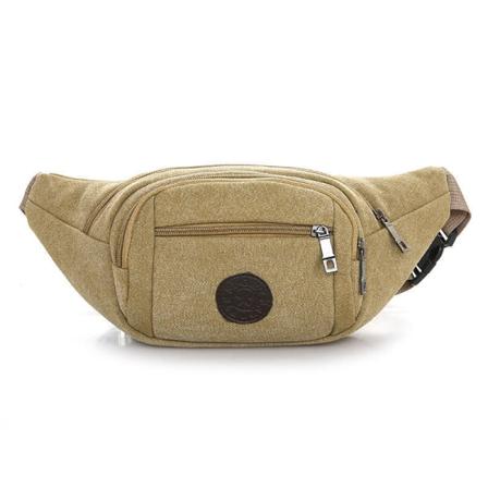 Menn kvinner Fanny Pack midjeveske One-Skulder Outdoor Casual Canvas Multifunksjonell ryggsekk Crossbody menn Khaki Garden bid Other