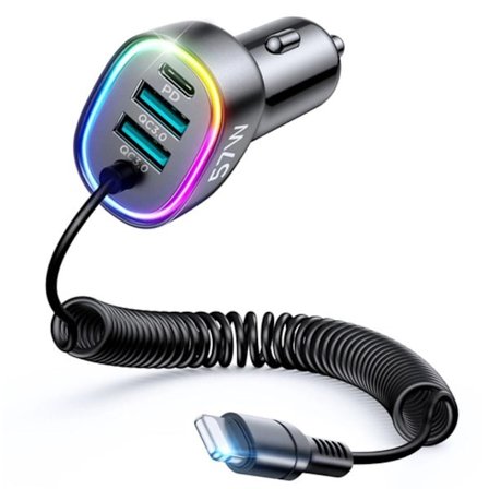 Joyroom 4-i-1 hurtigoplader til bil