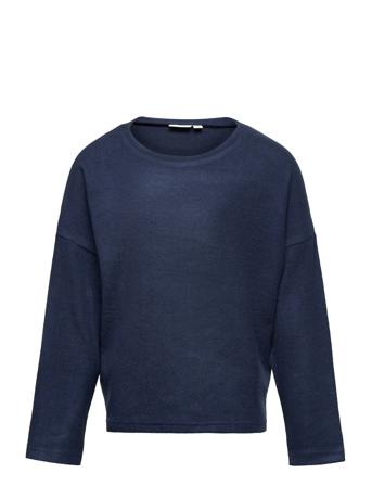 Nkfvicti Ls Knit L Langærmet T-shirt Blå Name It