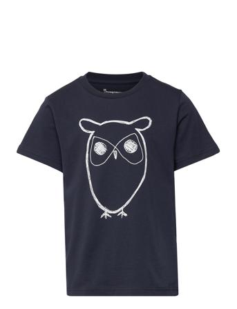 Big Owl T-Shirt - Gots/Vegan T-shirt Sort Knowledge Cotton Apparel