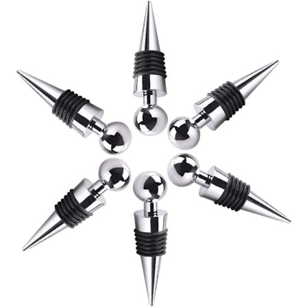 Sæt med vinpropper i rustfrit stål, vinpropper til champagnepropper, vinpropper, der bruges til vin, champagne, rødvin, øl, glasflaskeforsegler