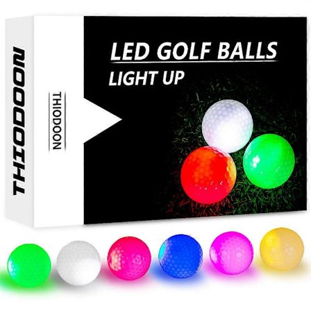 Lysende LED Golfbold - Blinkende Natlys, Glødende Fluorescens Golfbolde, Golftræningsbolde, Sportstilbehør