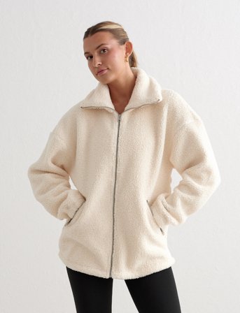 aim ́n Pile Jacket - Cream - L