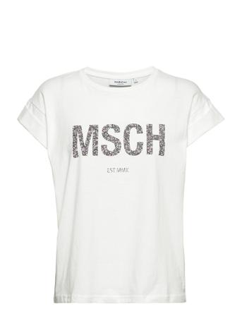 Mschalva Organic Msch Std Tee T-shirt Top Hvid MOSS COPENHAGEN