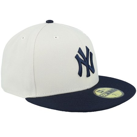 New Era - MLB Beige fitted Cap - New York Yankees Clean Classics 59FIFTY Stone/Navy Fitted @ Hatstore