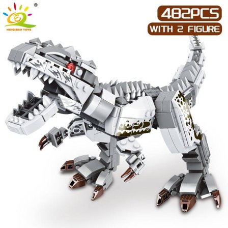 Jurassic Indominus Rex Dinosaur World Model Building Blocks City Triceratops Velociraptor