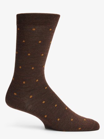 John Henric Men's Brown & Orange Socks Utica Size 43-46