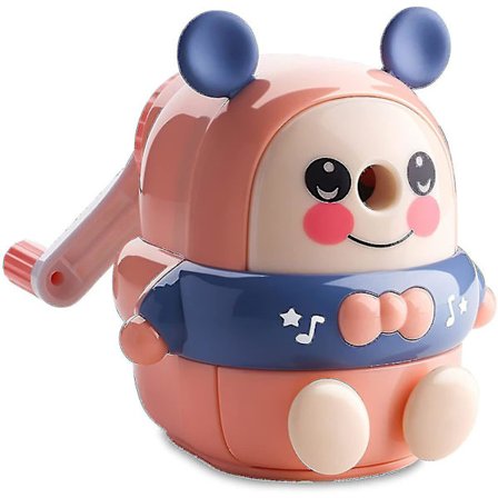 Kynän teroitin - söpö käsikäyttöinen kynän teroitin lapsille, kynän teroitin värikynille, koululaisille, tarvikkeet toimistoon (vaaleanpunainen)