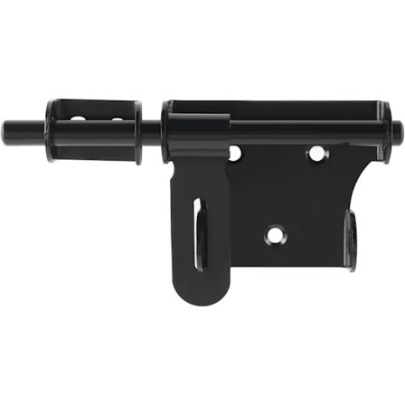 Dørlås Skyvedørslås, Innvendig Dørlås Dørlås, Utvendig Dørlås med Hull for Hengelås, Lengde 15CM i Sort Rustfritt Stål