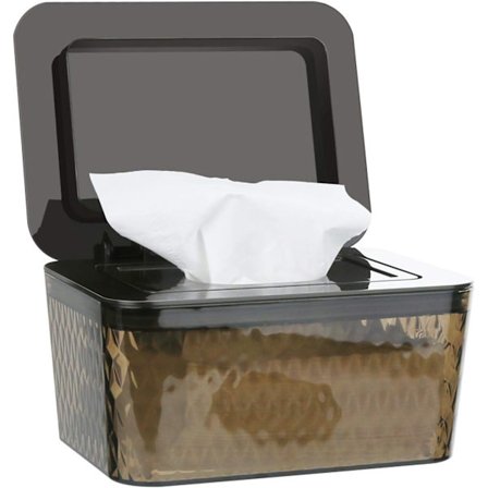 Våtservettsbox, Stor Kapacitet Våtservettslåda Behållare Plast Våtservetter Servetthållare Dispenser med Dammskyddande Lock