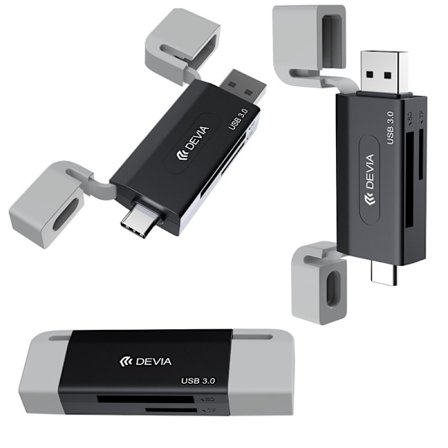 Devia Leopard Series USB+Type-C 3.0 till SD/TF 2-i-1 Höghastighets Kortläsare card reader