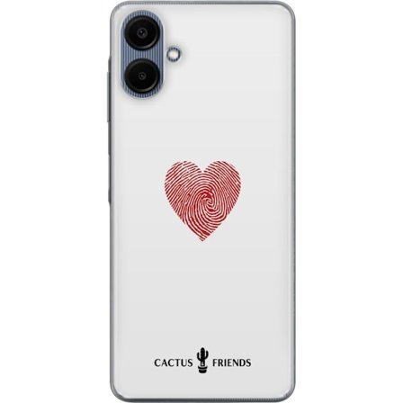 Kompatibelt Mobildeksel til Samsung Samsung Galaxy A06 Cactus and Friends - Fingerprint Love