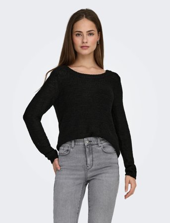 ONLY Onlgeena Xo L/S Pullover Knt Noos - Black - L