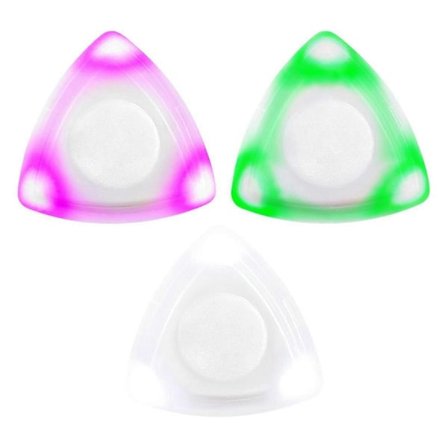 3 stk. LED Gitarplekter Bass Plekter Lysende Beat Plekter Glødende Plekter med Lys for Ukulele Elektrisk Gitar
