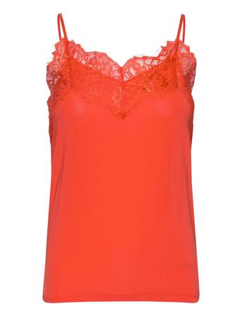Slclara Singlet T-shirts & Tops Sleeveless Oransje Soaked In Luxury*Betinget Tilbud