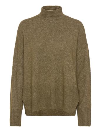 Vmwind Ls Highneck Neck Blouse Bf Green Vero Moda