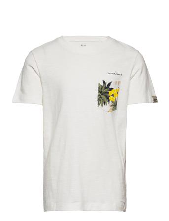 Jorvenice Pocket Tee Ss Crew Neck Jnr T-shirt Hvid Jack & J S