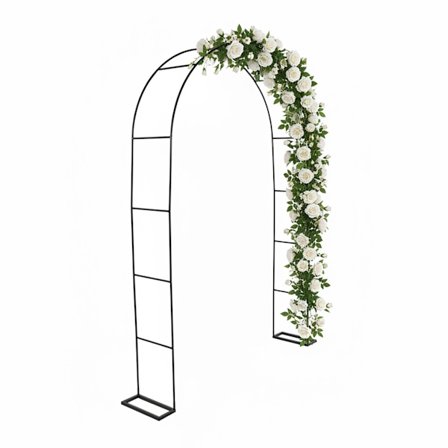 Metal havebue med stativ til klatreplanter