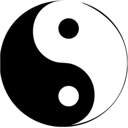 Yin yang Stor väggdekor