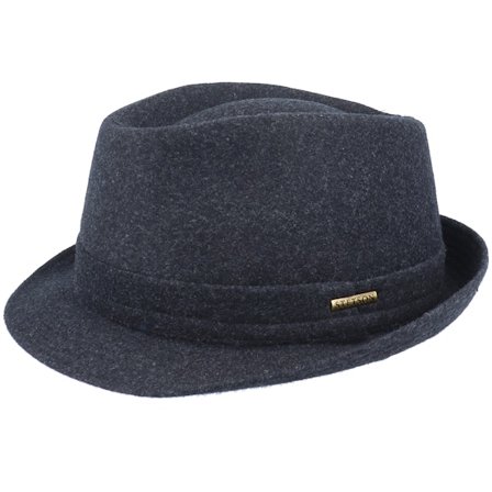 Stetson - Zwart trilby Hoed - Wool Black Trilby @ Hatstore