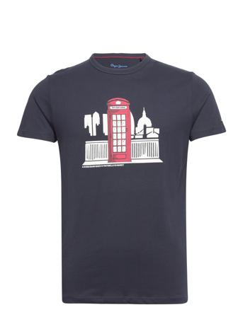 Trevor T-shirts Short-sleeved Svart Pepe Jeans London