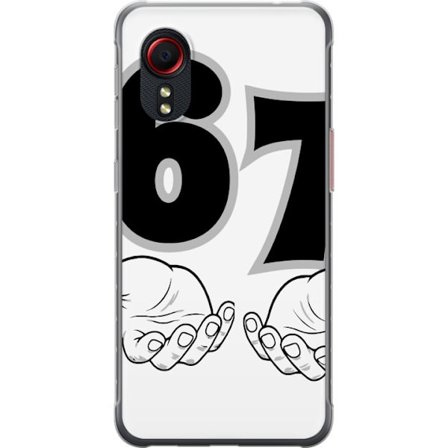 Yhteensopiva Puhelinkuori Samsung Samsung Galaxy Xcover 5 67 meemikädet graafisesti mustavalkoinen kuusi seitsemän käsien kuvaus muodikas moderni e