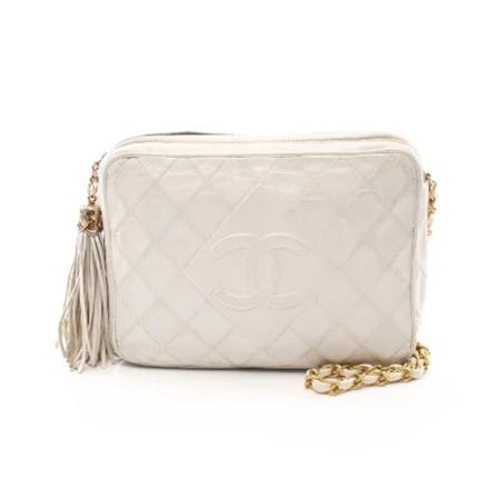Chanel Vintage Pre-owned Crossbody Tas , Wit , Dames , Maat: ONE Size Vintage Tassen