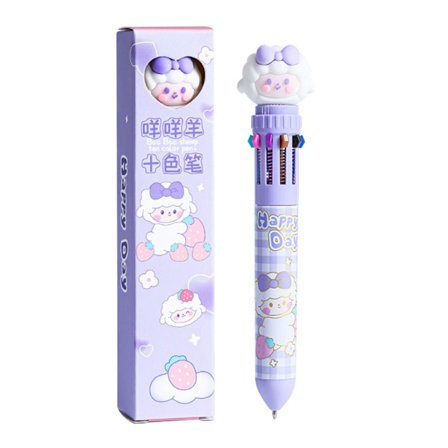 2stk 10-farge kulepenn 10-farge penn LILLA