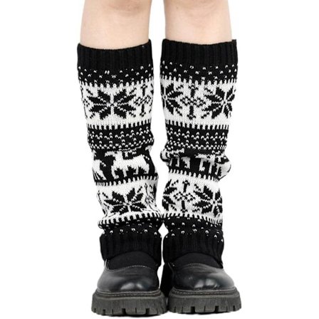 Snöstjärna strikkede strømper Støvlekanter strømper strikkede benvarmere vinter benvarmere Støvlekanter strømper til kvinder og piger