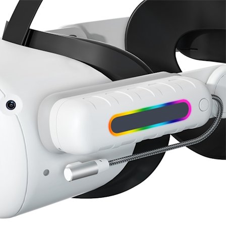 Yhteensopiva Oculus/Meta Quest 2:n ja Questin kanssa, Elite Strap -laturi, 5000 mAh:n pikalataus ja lisäakku 2 tunnin käyttöaikaa varten