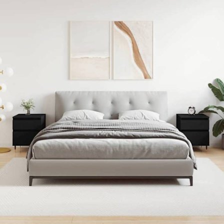 Maison Exclusive - Yöpöydät 2 kpl musta 40x35x50 cm tekninen puu