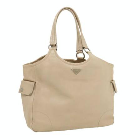 Prada Vintage, Pre-owned Leather Handbag Beige, Dames, Maat:ONE Size