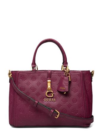 G James Logo Girlfriend Stchl Bags Hand Bags Burgunder GUESS*Betinget Tilbud