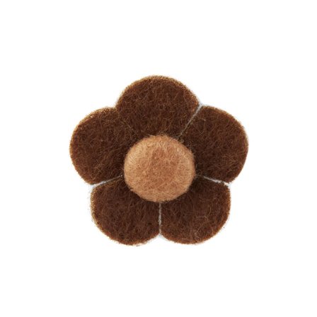 Brązowo-beżowa szpilka do klapy w formie kwiatu dla mężczyzn - Przypinki kwiatowe do klapy