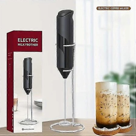 Automatisk mixer håndholdt skummer æggepisker mixer til latte, kaffe, cappuccino, chokolademælk