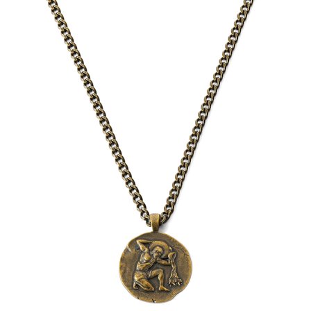 Astro | Gold-Tone Aquarius Zodiac Sign Necklace for Men - Steel necklaces