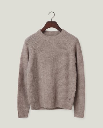 Lexington Lexington Raglan-Pullover aus Alpaka-Mischung, Hellbraun