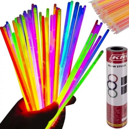 100 stk - Selvlysende Glowsticks - Armbånd