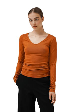 Residus Bay Top - Almond T-shirts & toppar Dam Orange L