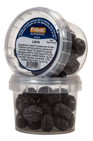 Fribol sukkerfrie drops lakris 65 g