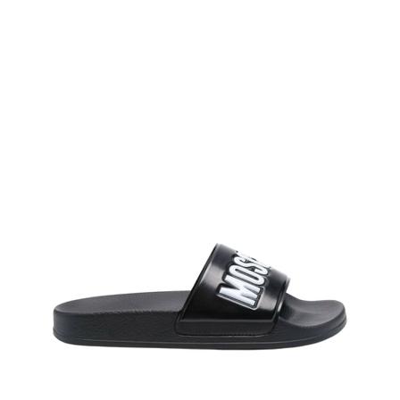 Moschino, Slides Czarny, Kobieta, Rozmiar: 37 EU