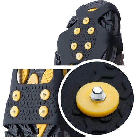 Pigger til sko, skoklør, stegjern til sko om vinteren med en pakke med 15 ekstra snøpigger