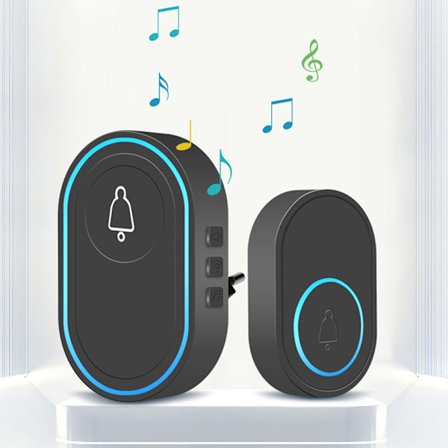 Trådløs musikdørklokkealarm, nødkald til børn og ældre, ZQKLA