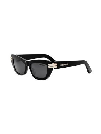 Dior Women's Sunglasses with a frame made of plastic in black and lenses made of glass in grey