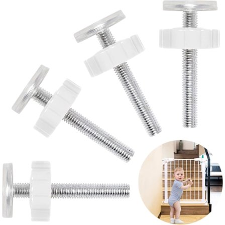 Pcs tryckfästen för trapp- och dörrgrindar Babygrind M10 Babygrindfästningsstänger, vita