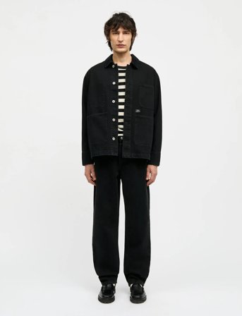 Mads Nørgaard Arizona Black Black Chore Jacket - Black - 56